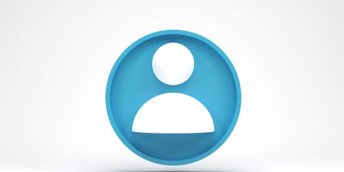 3D rendering, 3D illustration. people avatar icon isolated on white background.